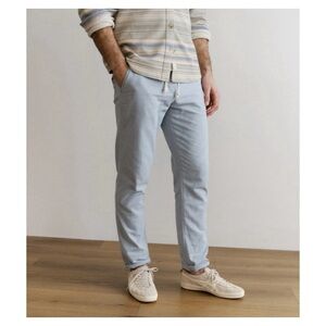 Zara Men's Pants Linen-Blend Drawstring Elastic Waist Side & Back Pockets Size S